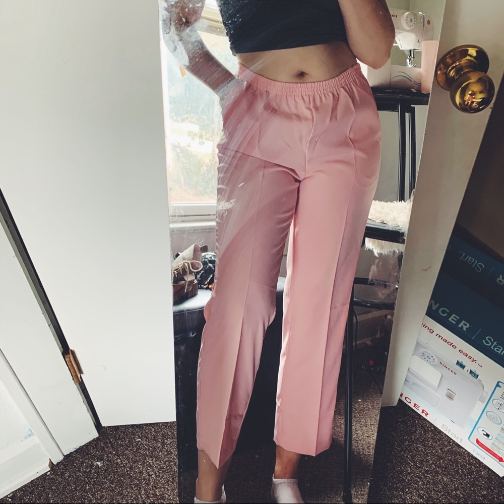 baby pastel pink vintage cropped pants size 10
